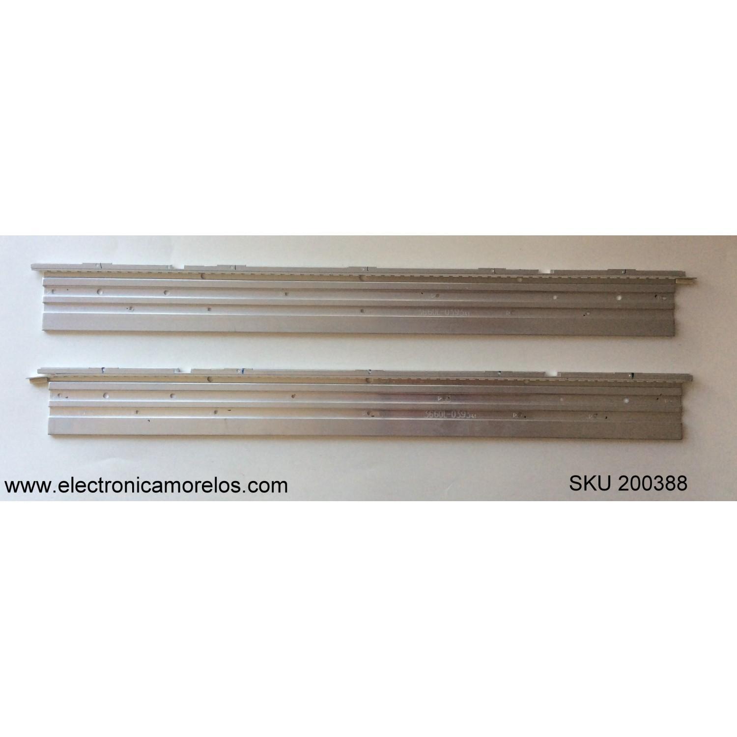 KIT DE LED'S PARA TV (2 PIEZAS) / LG 3660L-039341 / PANEL LC470EUG (RD)(V2) / MODELO 47LV4400-UA.CUSYLH